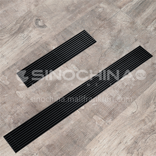 600*70mm stainless steel rectangle, black mesh floor drain, bathroom balcony floor drain HIDL163-1